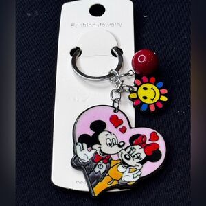 BAG CHARM Heart Mickey and Minnie  Keychain Sun